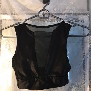 Mika Brand black mesh sports bra size S